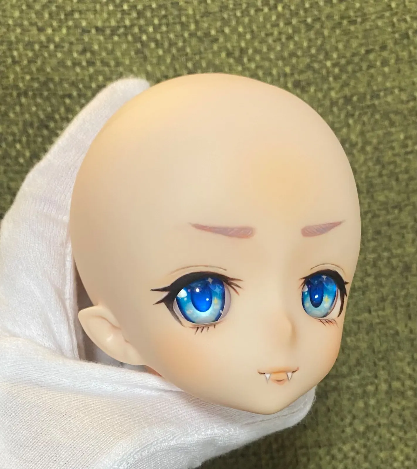 imomodoll apsu セミホワイト 1/4 カスタムヘッド ドール ヘッド 