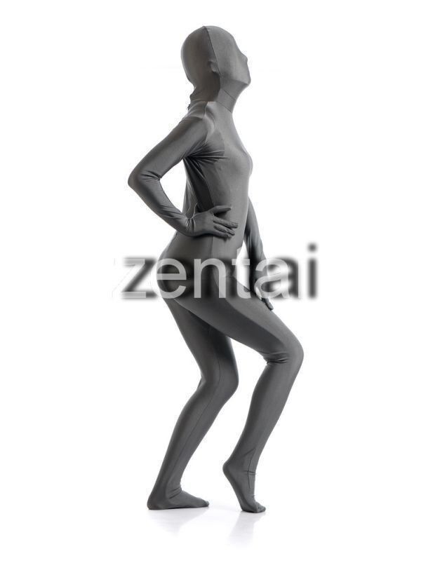 全身タイツ 光沢 ツルスベ ゼンタイ グレー Lサイズ 新品 ZENTAI 全身タイツ グレー 男性女性兼用 2XLサイズ ゼンタイ コスプレ ZENTAI