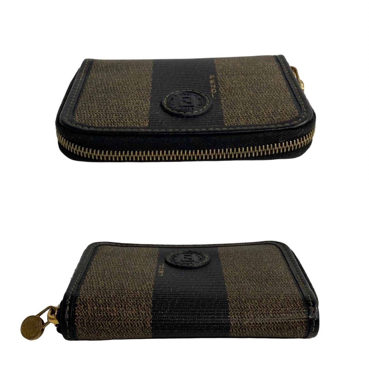 新品未使用✨FENDI フェンディ ペカン ケース 小銭入れ 63447 極 美品 FENDI フェンディ ペカン レザー PVC ブラック コイン