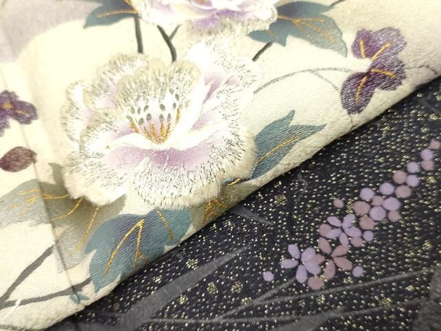 平和屋着物○訪問着 草花 暈し染め 金銀彩 やまと誂製 正絹 逸品