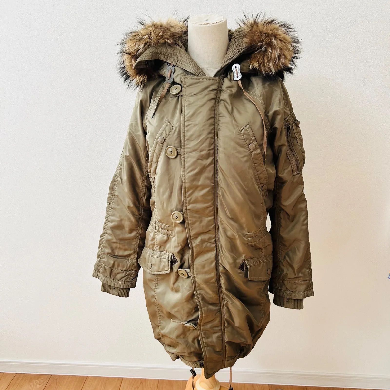 GOA ゴア モッズコート オリーブグリーン ラクーンファー y2k 00s