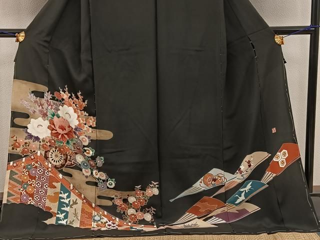 平和屋着物○豪華振袖 手描き 舞花文 暈し染め 金彩 金糸 鈴乃屋扱い