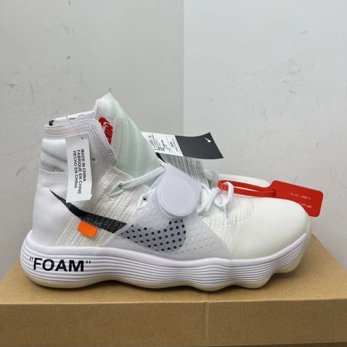 新品未使用 ナイキ Nike React Hyperdunk 2017 Flyknit Off-White 