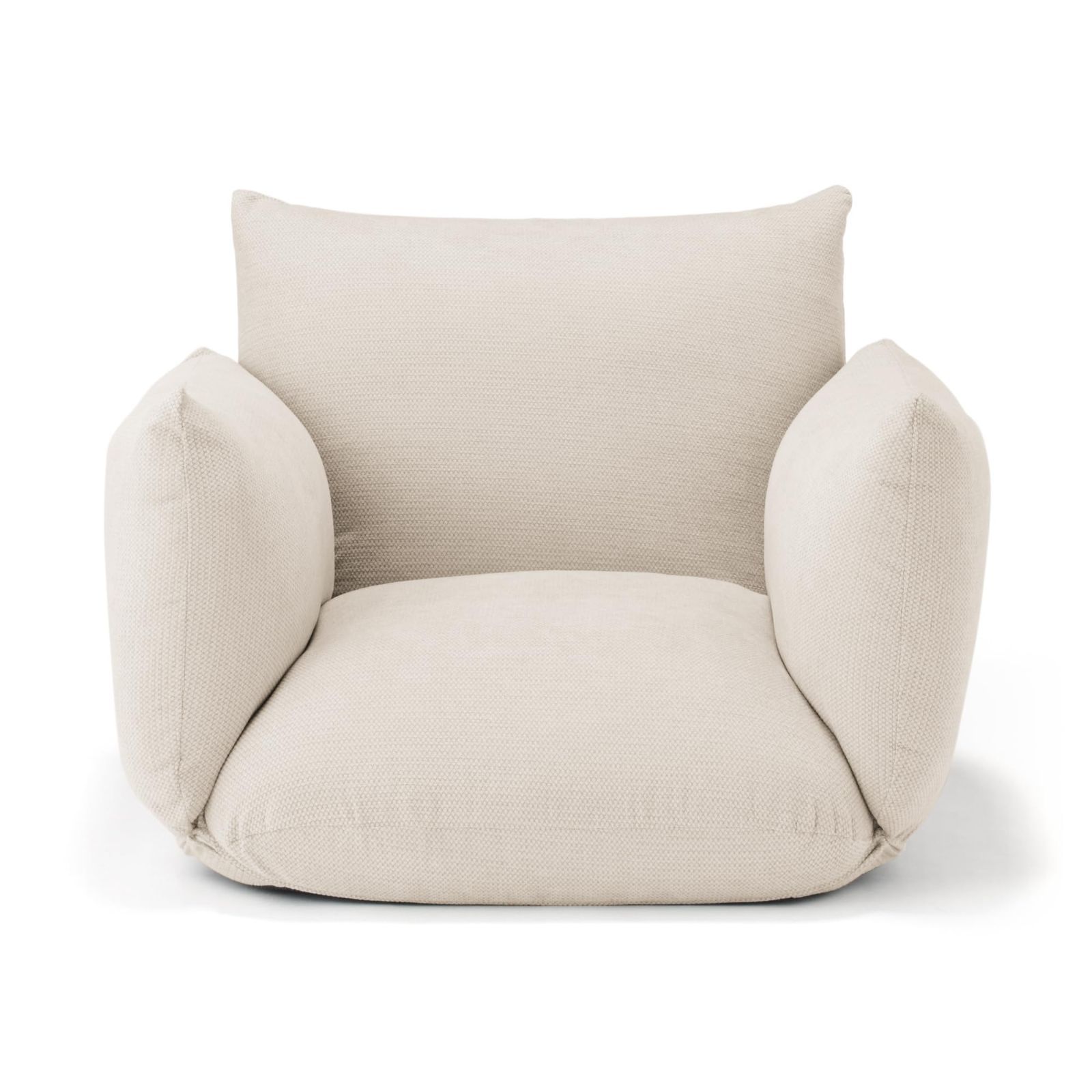 人気商品 幅88×奥行78×高さ63cm ベージュ 1シーター リクライニングフロアソファ ポリエステル製 無印 83497583