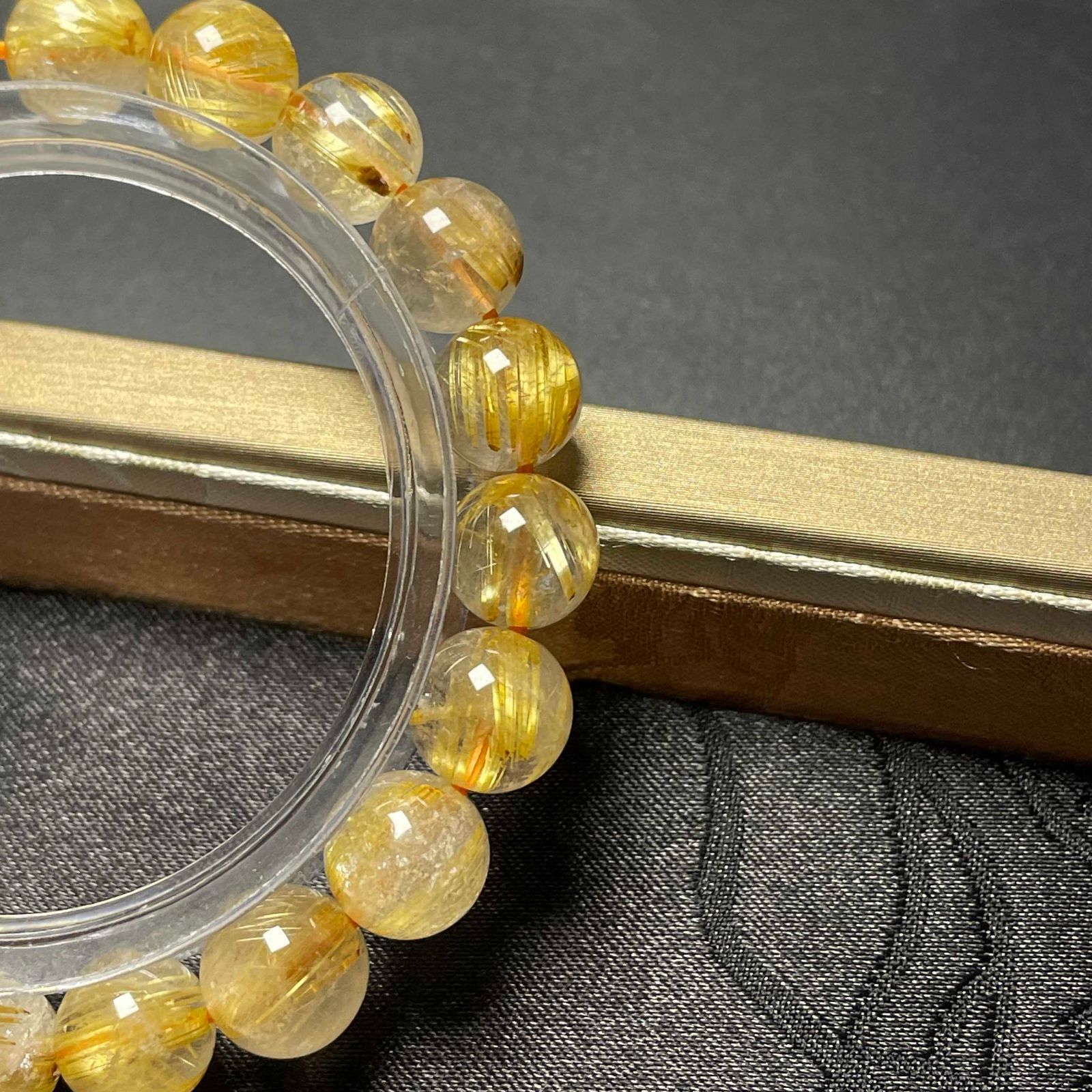 上品 EU製 ☆極!極満針ルチルクォーツ☆ブレスレット