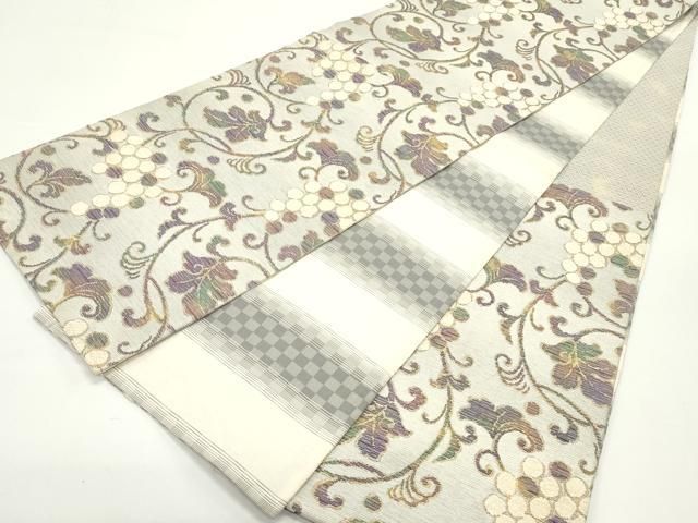 平和屋着物○六通柄袋帯 都龍錦 波涛翠竹文 金糸