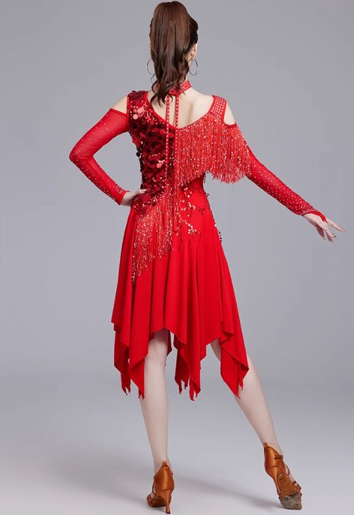 スパンコールフリンジ ネックレス付