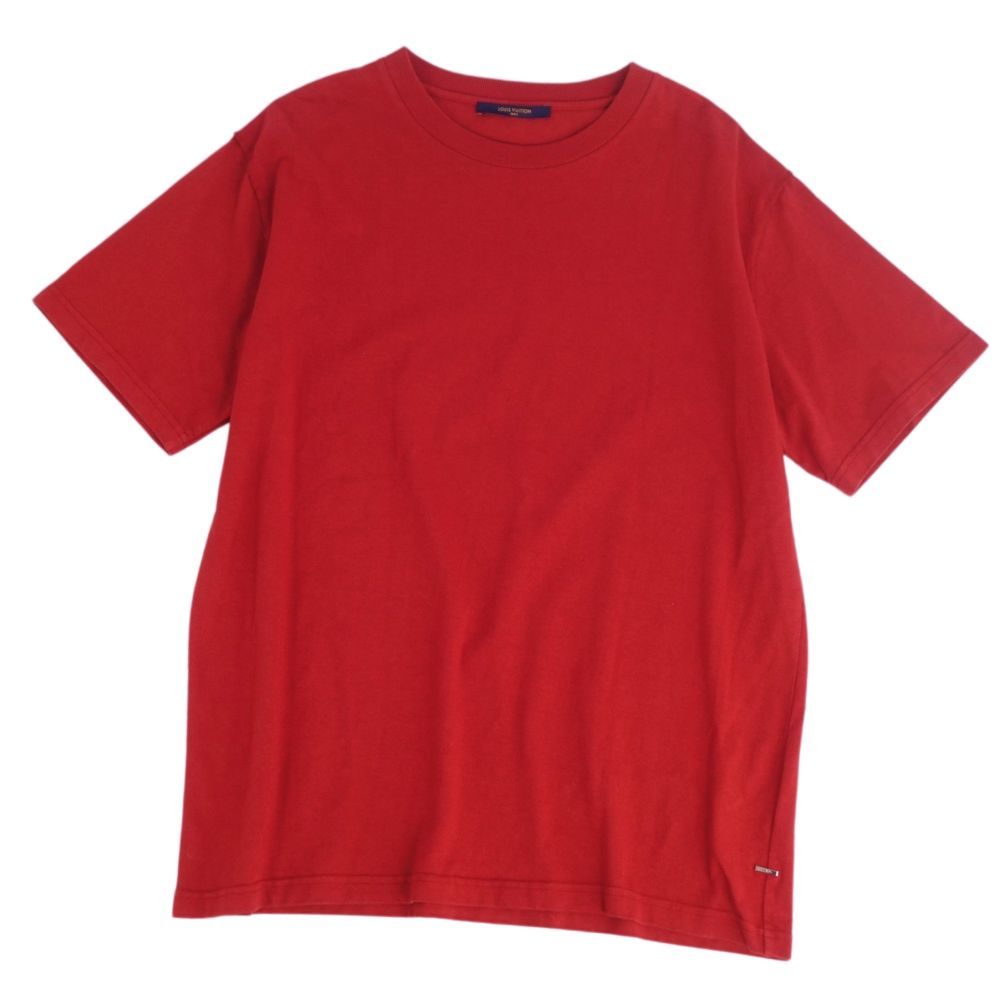 美品 ルイヴィトン LOUIS VUITTON Tシャツ インサイドアウト カットソー トップス メンズ イタリア製 XL レッド