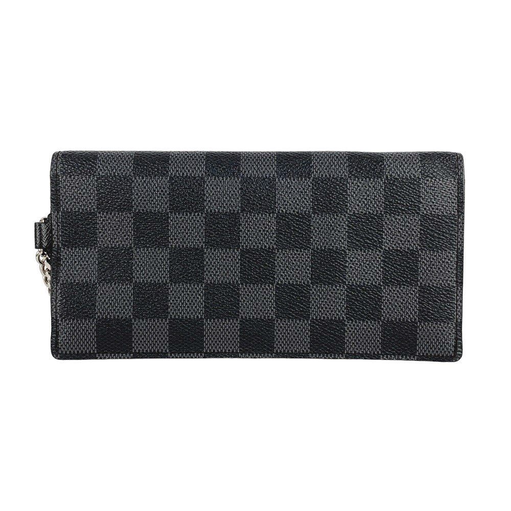 美品 ルイヴィトン ポルトフォイユアコルディオン 黒ダミエ チェーン