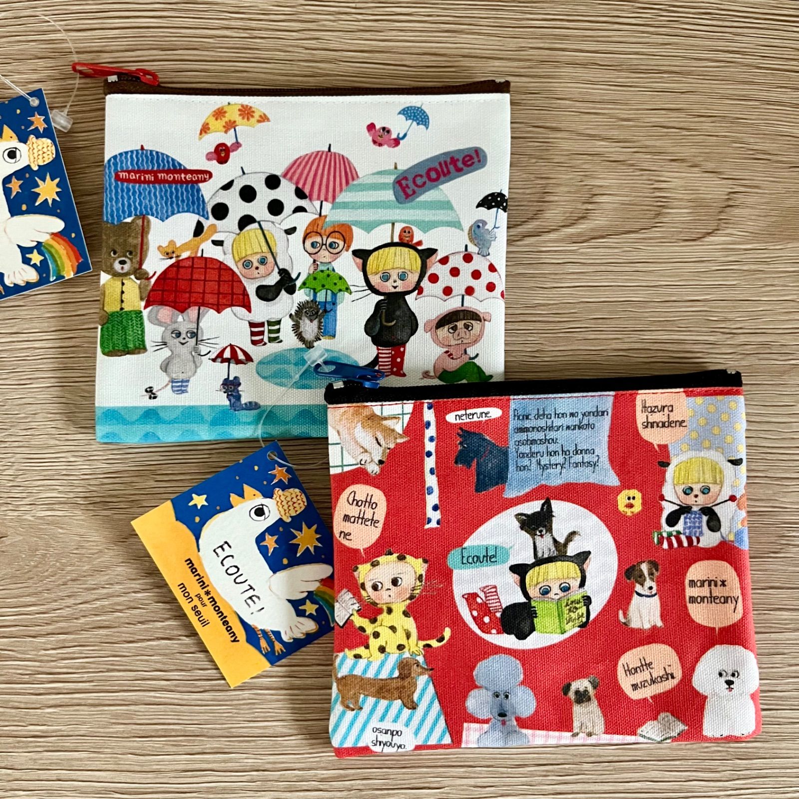 ECOUTE！エクート マリーニモンティーニ プチポーチ わんこ いぬ