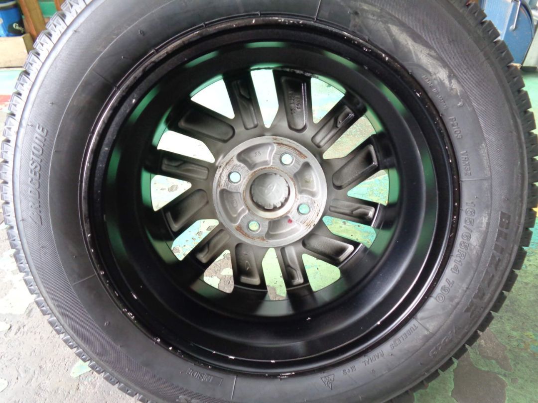 5J-14インチ 4H100 +35 トヨタ ルーミー 純正 中古 アルミ 165/65R14 VRX3 22年製 新品 スタッドレス 旧品 4本