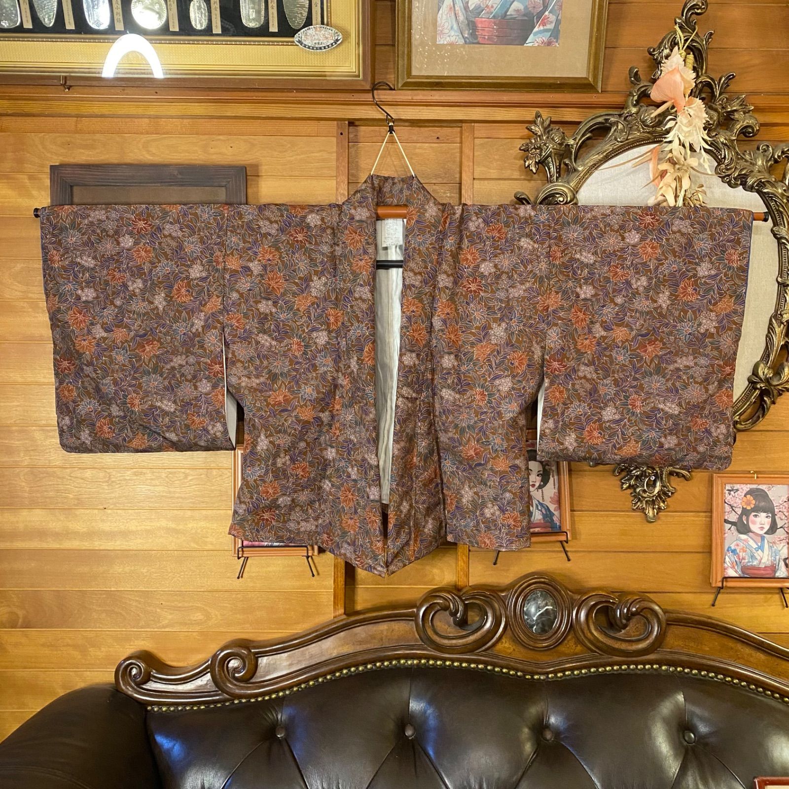 着物 リメイク セットアップ ツーピース 2部式 レトロ 古着 和  