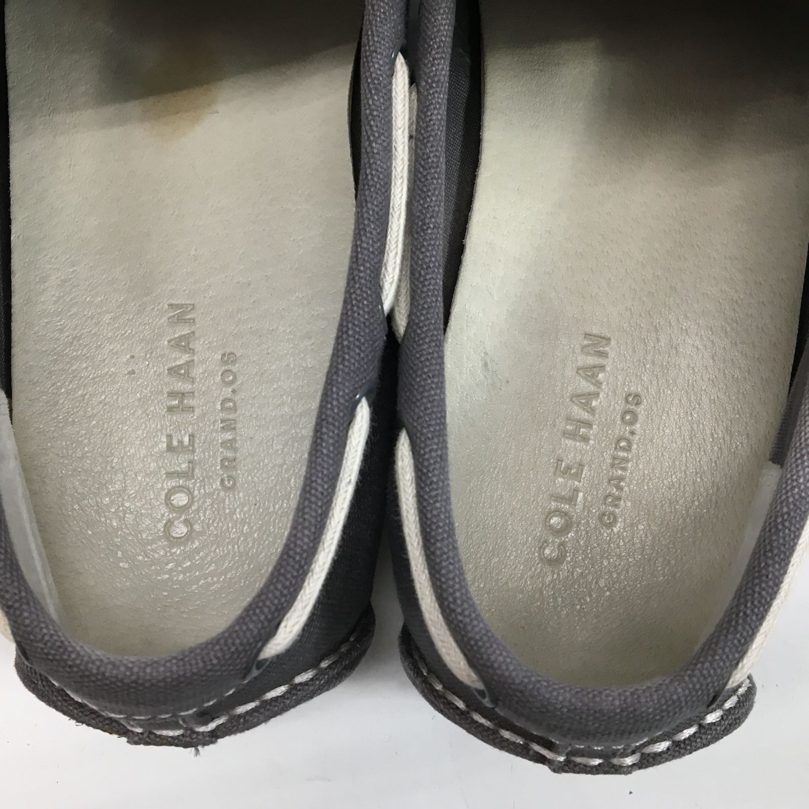 COLE HAAN コールハーン モカシン デッキシューズ ドライビングシューズ 9 1/2 M グレー メンズ 161 C13449 A15 24g菊-