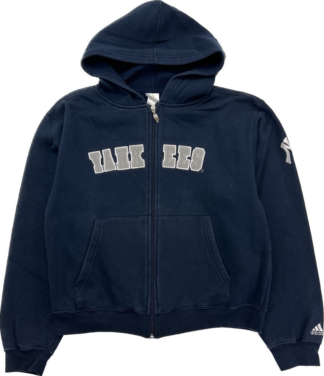 adidas  NY YANKEES スウェット パーカー ネイビー レディース 2XOT レディース XL相当 スポーツ ファン ニューヨークヤンキースS1801