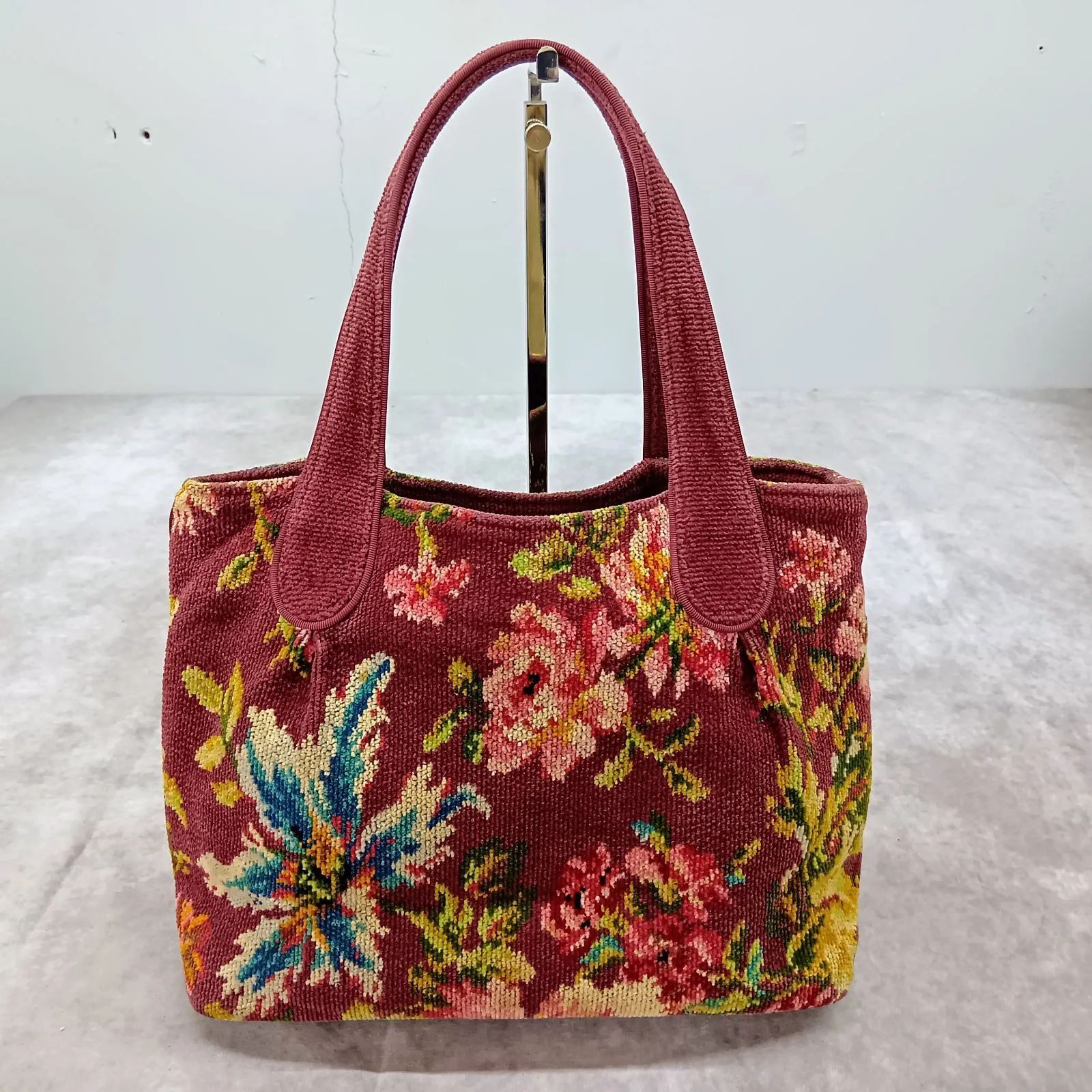 FEILER フェイラー 花柄 シュニール織 ロゴジップトップ ロゴ刺繍 