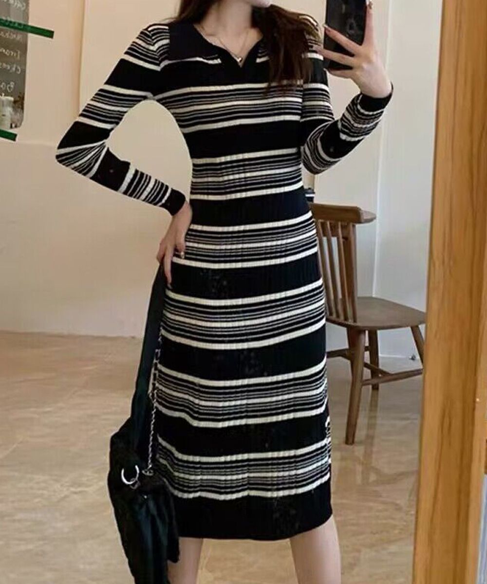 ⭐爽やかなボーダー　ワンピース⭐ ボーダー服 シンプル爽やかボーダーワンピース ワンピース