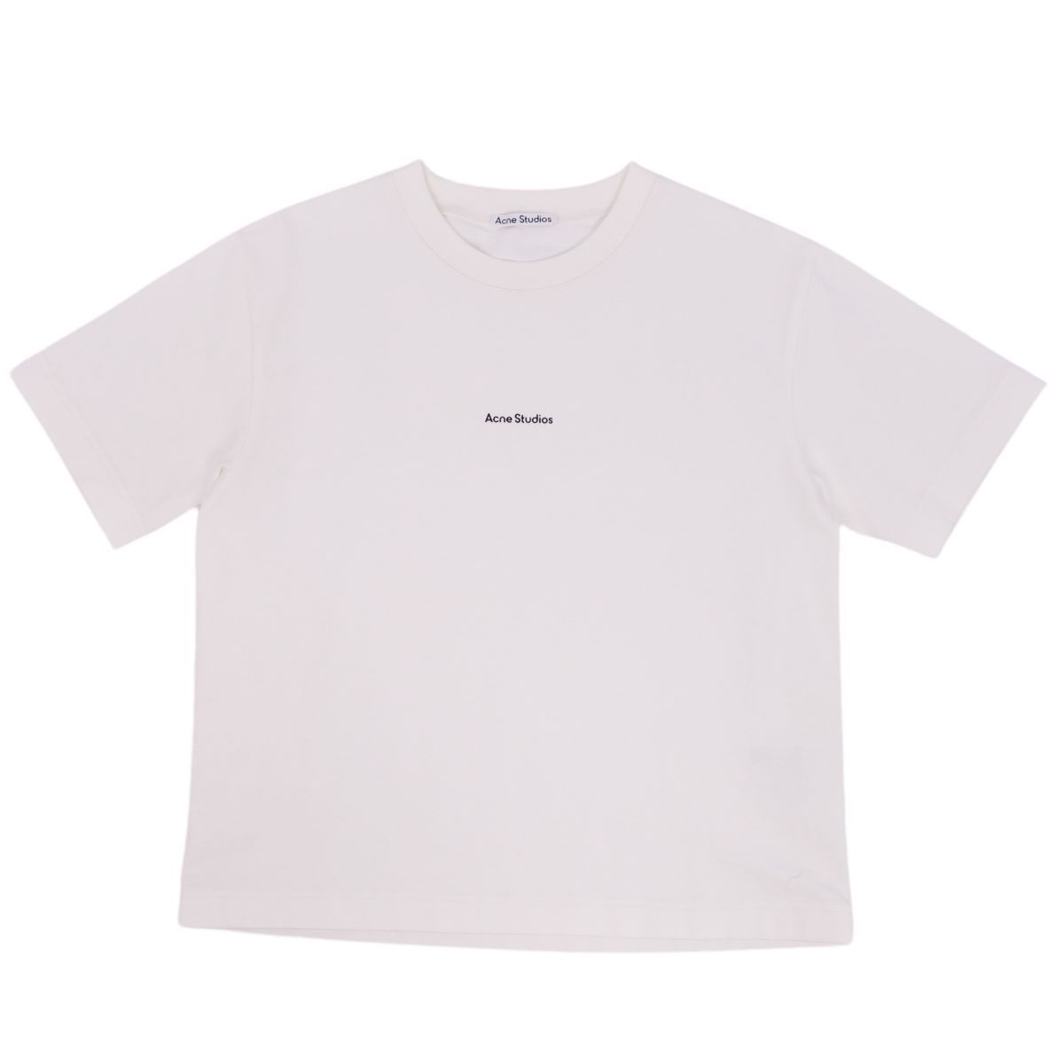 美品 アクネストゥディオズ Acne Studios Tシャツ カットソー 半袖 ショートスリーブ ロゴ トップス メンズ XS ホワイト