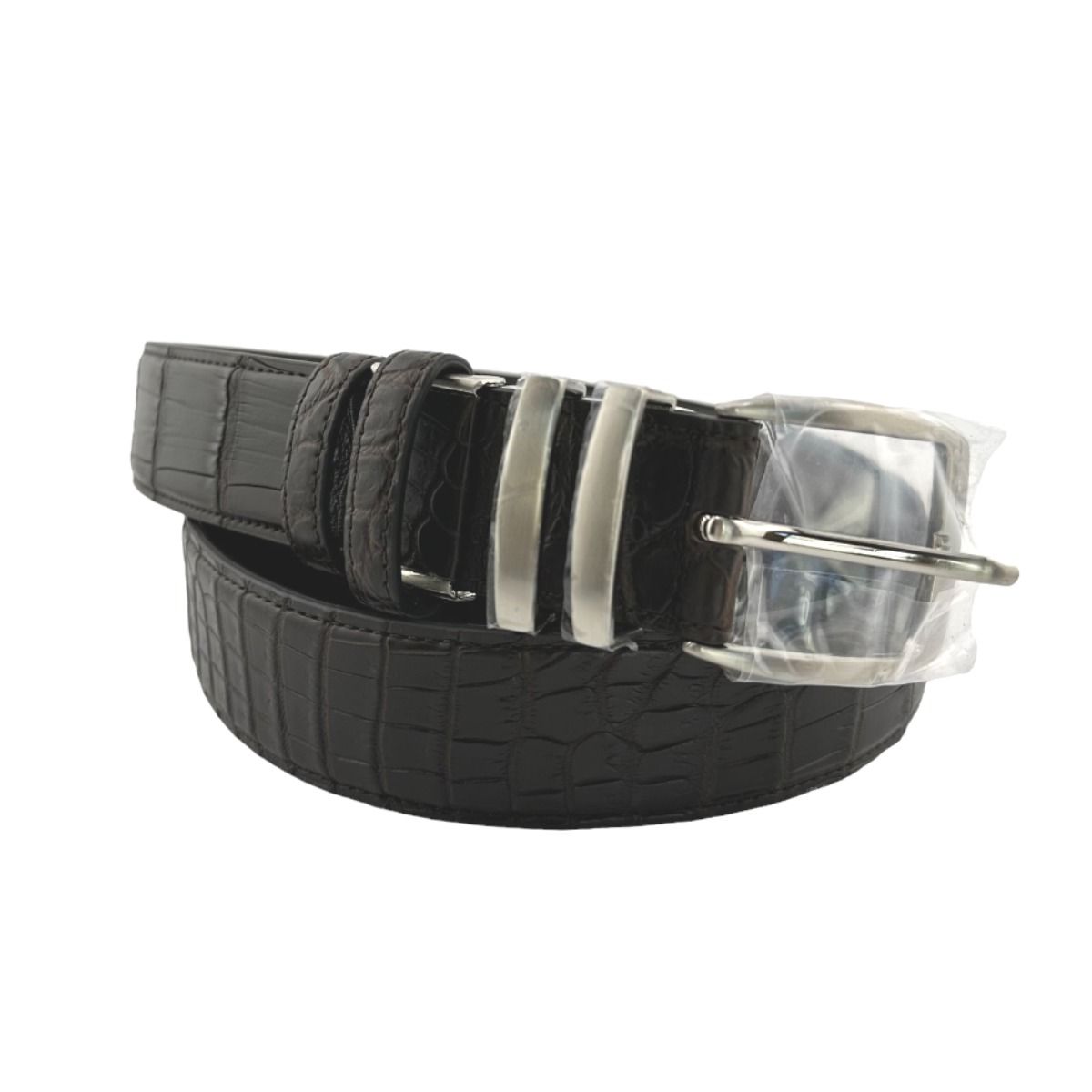 クロコダイル 0005 ベルト ニコチン  CROCODILE 35mm マットクロコ クロコダイル 0005 マットクロコ ピンタイプ 35mm ベルト CROCODILE