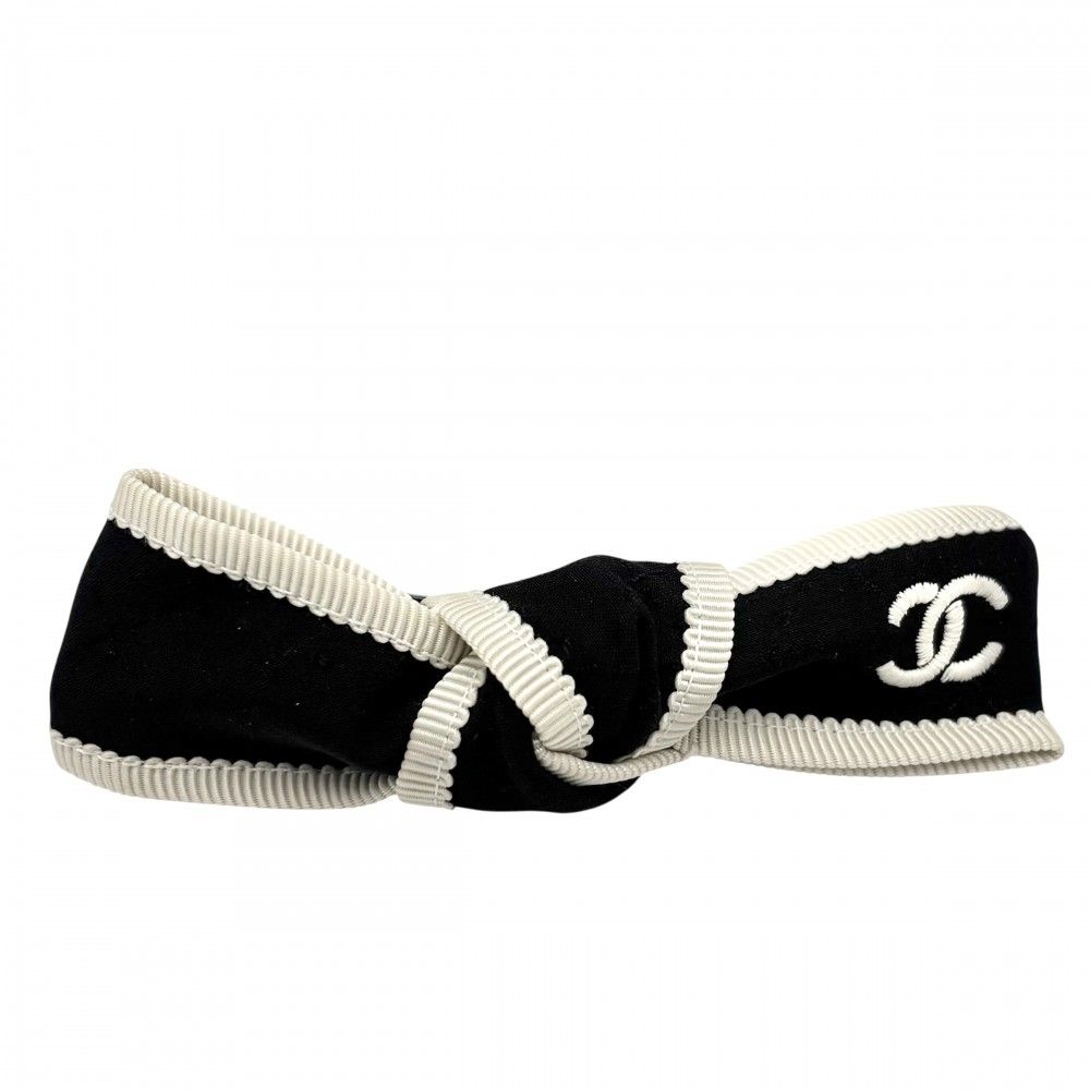 シャネル CHANEL バレッタ リボン ココマーク ファブリック 箱付 シャネル CHANEL バレッタ ボウバレッタ リボンモチーフ CCマーク ココ