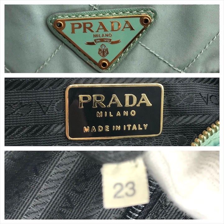 て*ち様 PRADA/プラダ 三角プレート　ショルダーバッグ　美品 良品 PRADA プラダ 三角ロゴ プレート キルティング ナイロン