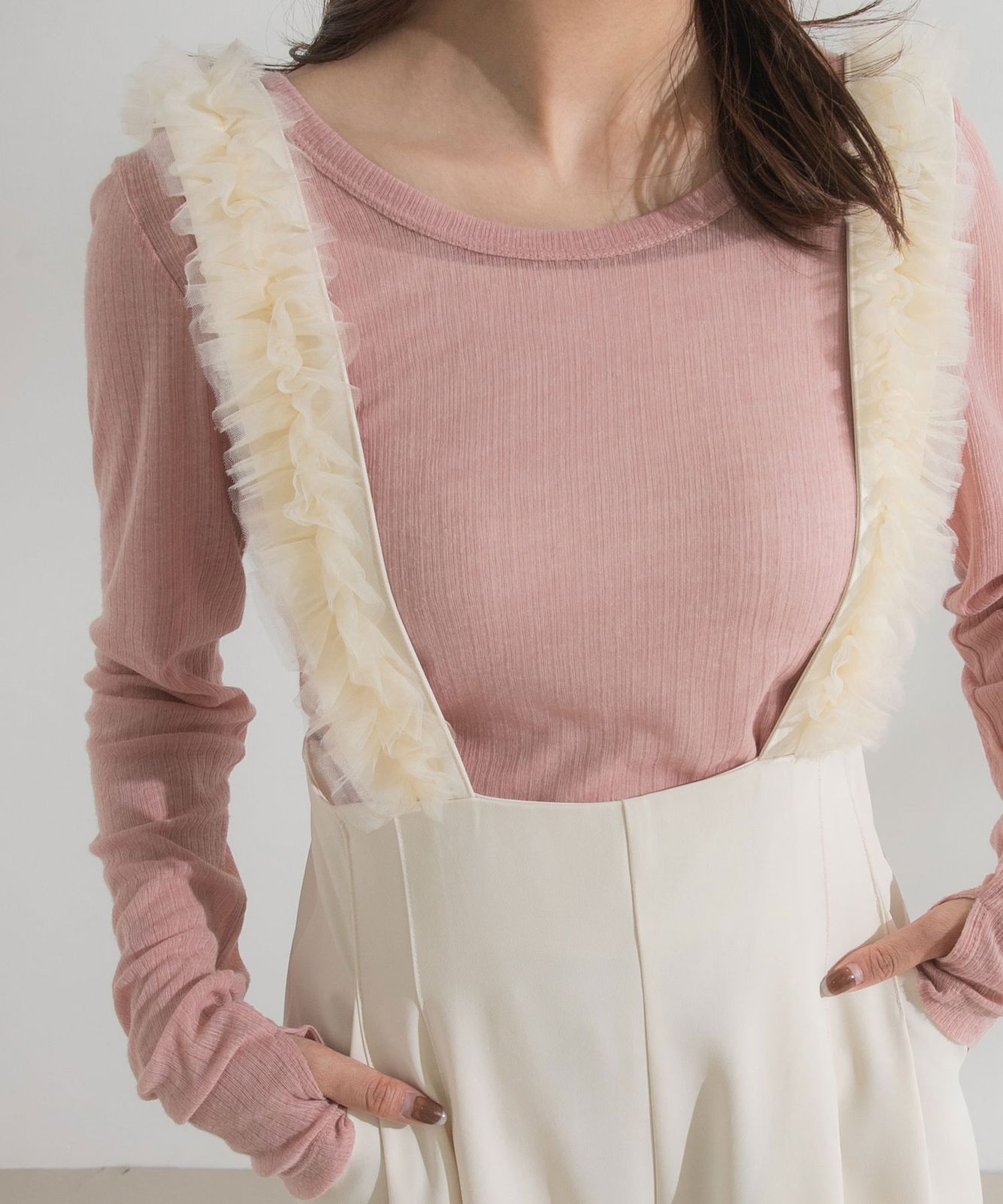 夢展望公式 ハイウエストフリルサスペンダーパン グレー 他 別ページ有 rectangle パンツ オールインワン フルレングス 535137-02 FORTGASGNV_COM_BR