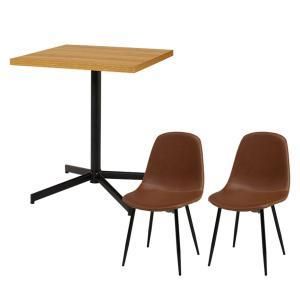 色 2営業日で発送 HAGIHARA 萩原 テーブル＆チェア3点セット LT-4930NA-34BR-S 北海道 沖縄 離島配送不可