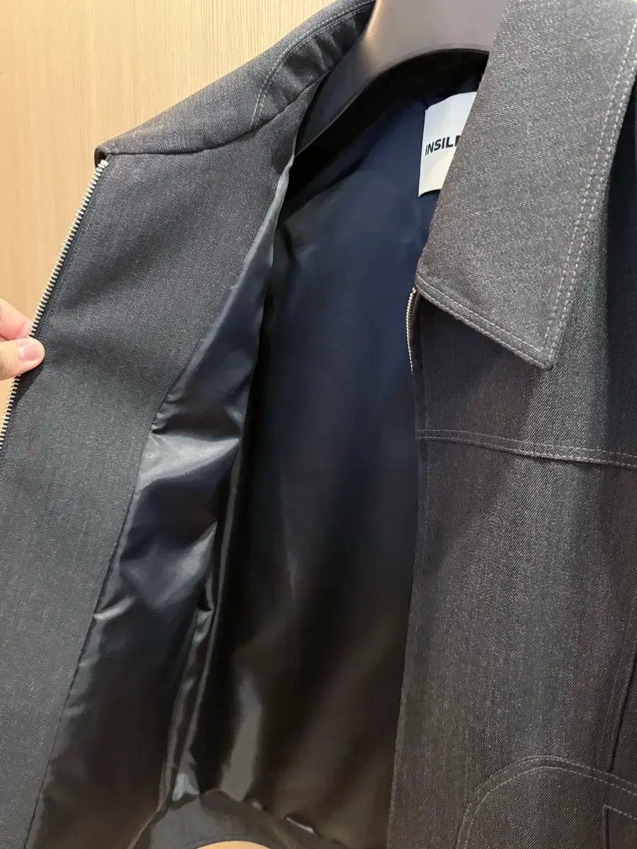 INSILENCE インサイレンス ウール デニム ジャケット ブラック ダークグレー S