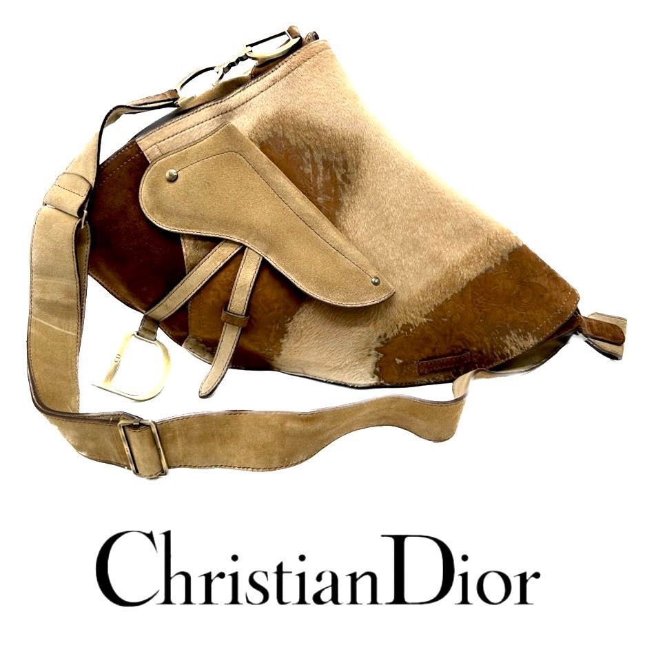 美品！クリスチャン　ディオール　Dior  レザー　ハンドバッグ　ブラウン