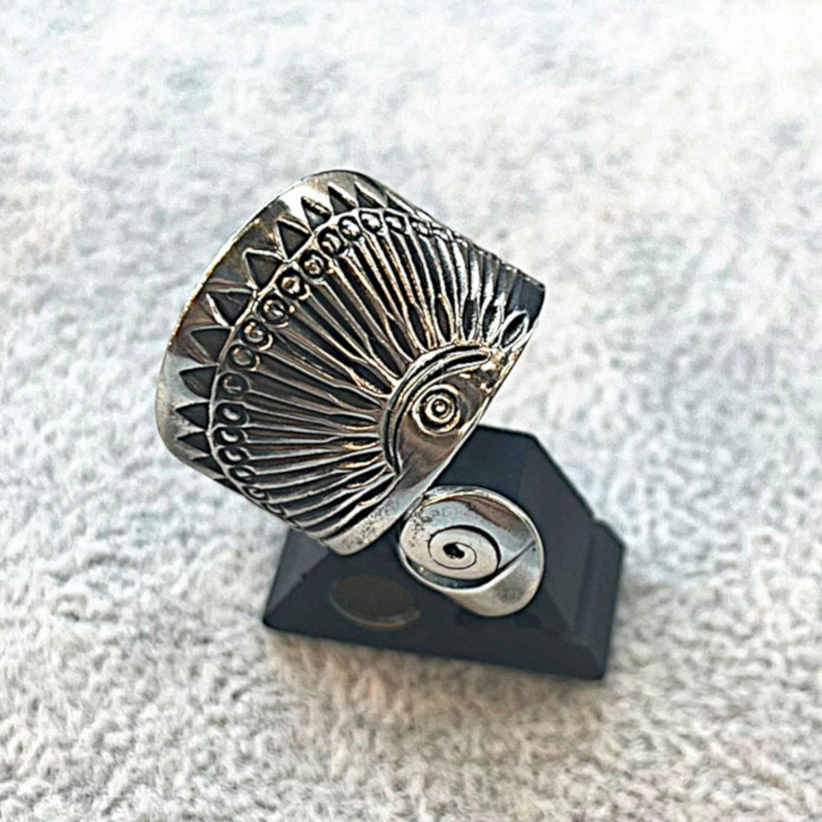 シルバーリング メンズ シルバー925 19号 デザインリング 925刻印