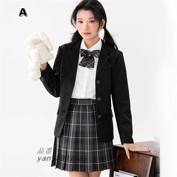 入学式 卒業式 スーツ 女の子 ブラック ネイビー スカート 大きいサイズ 高校生 長袖 学生制服 中学生 女子高生 レディース 小学生 制服 yan 5 a 931285