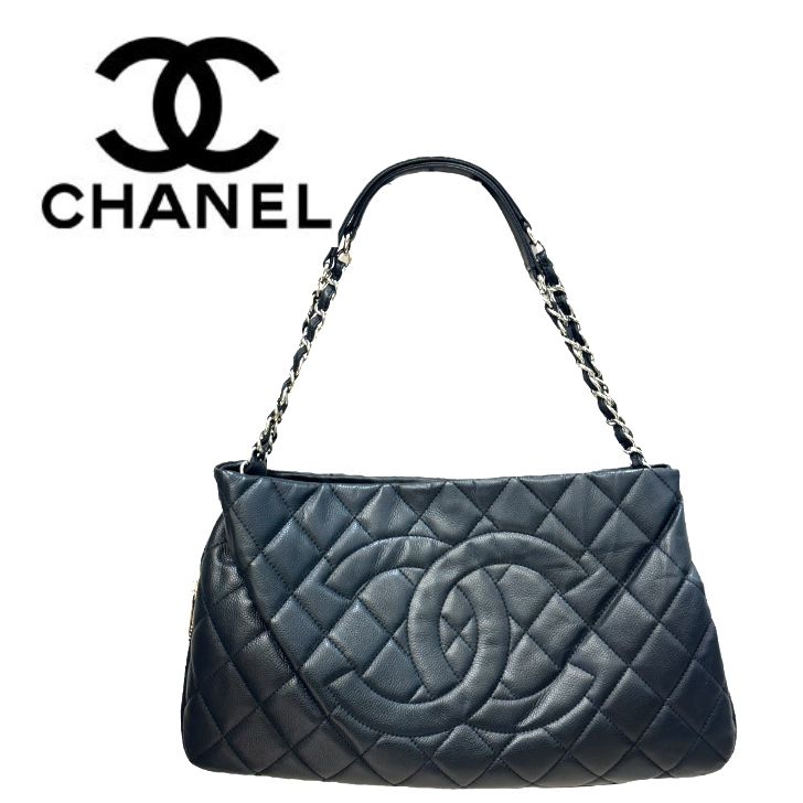 中古良品】CHANEL シャネル ソフトキャビアスキン チェーンショルダー ...