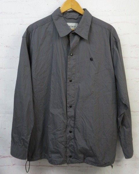 carhartt ｶｰﾊｰﾄ L|S ASHER SHIRT ロングスリーブアッシャーシャツ ｸﾞﾚｰ S 991849773