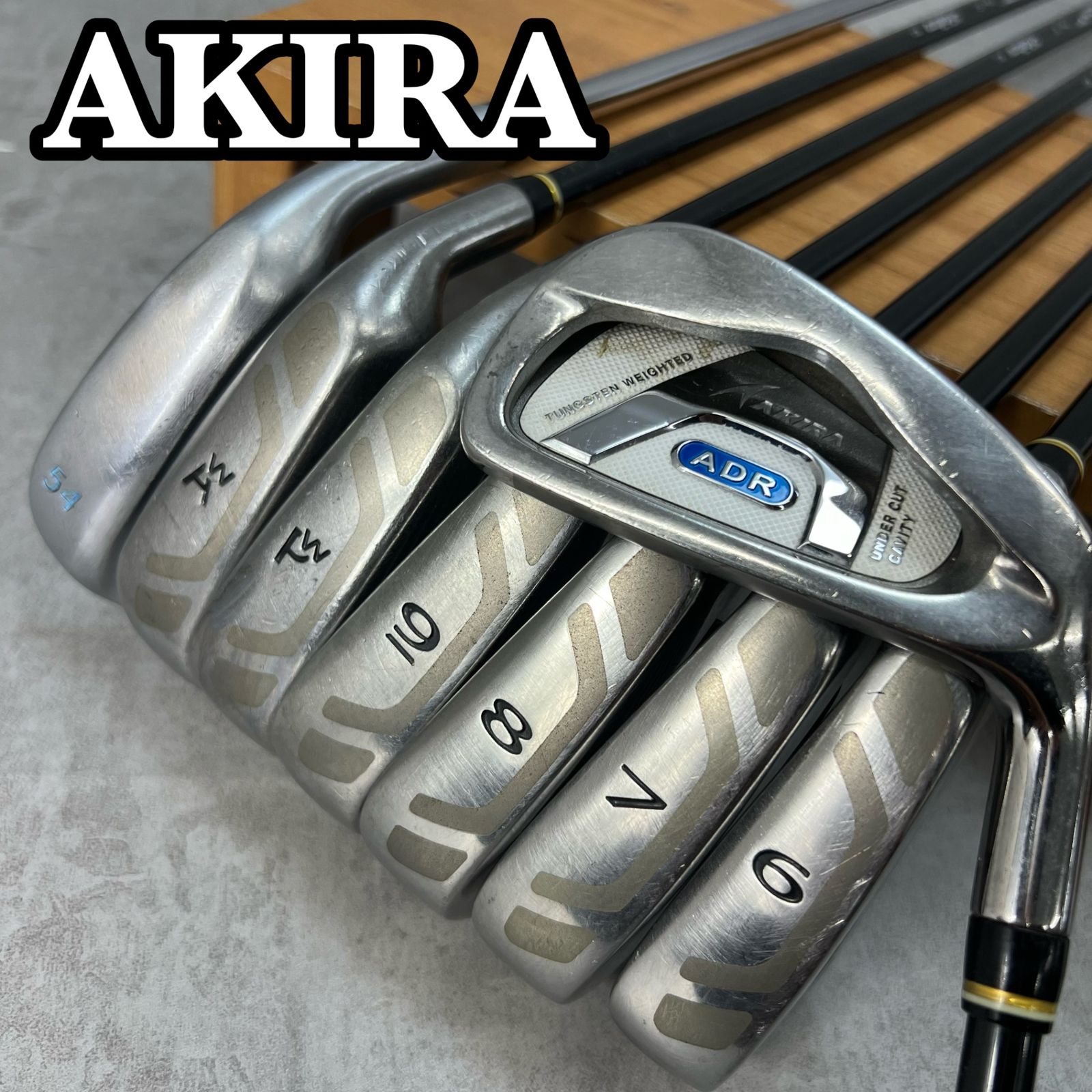 AKIRA　アキラ　ADR　メンズゴルフ　アイアン8本セット　カーボン　スチール　S　R　右利き用　ポケットキャビティー AKIRA アキラ ADR メンズゴルフ アイアン8本セット カーボン
