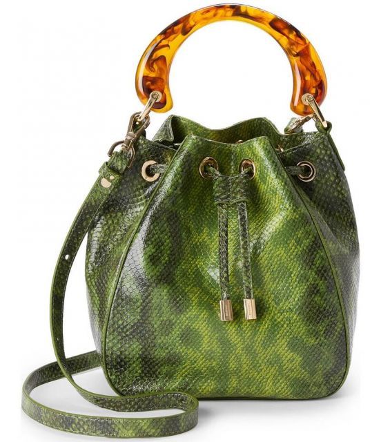 【送料無料】 ブランミン レディース ショルダーバッグ バッグ Cassat Collection Fern Melinda Statement Handle Bucket Bag Fern