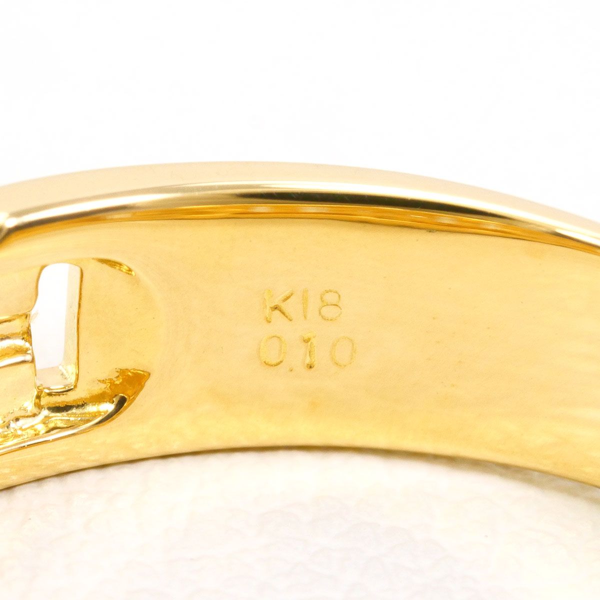 リング 指輪 K18YG 19号 ダイヤ 0.10ct 鑑別書 総重量約5.0g FORTGASGNV_COM_BR