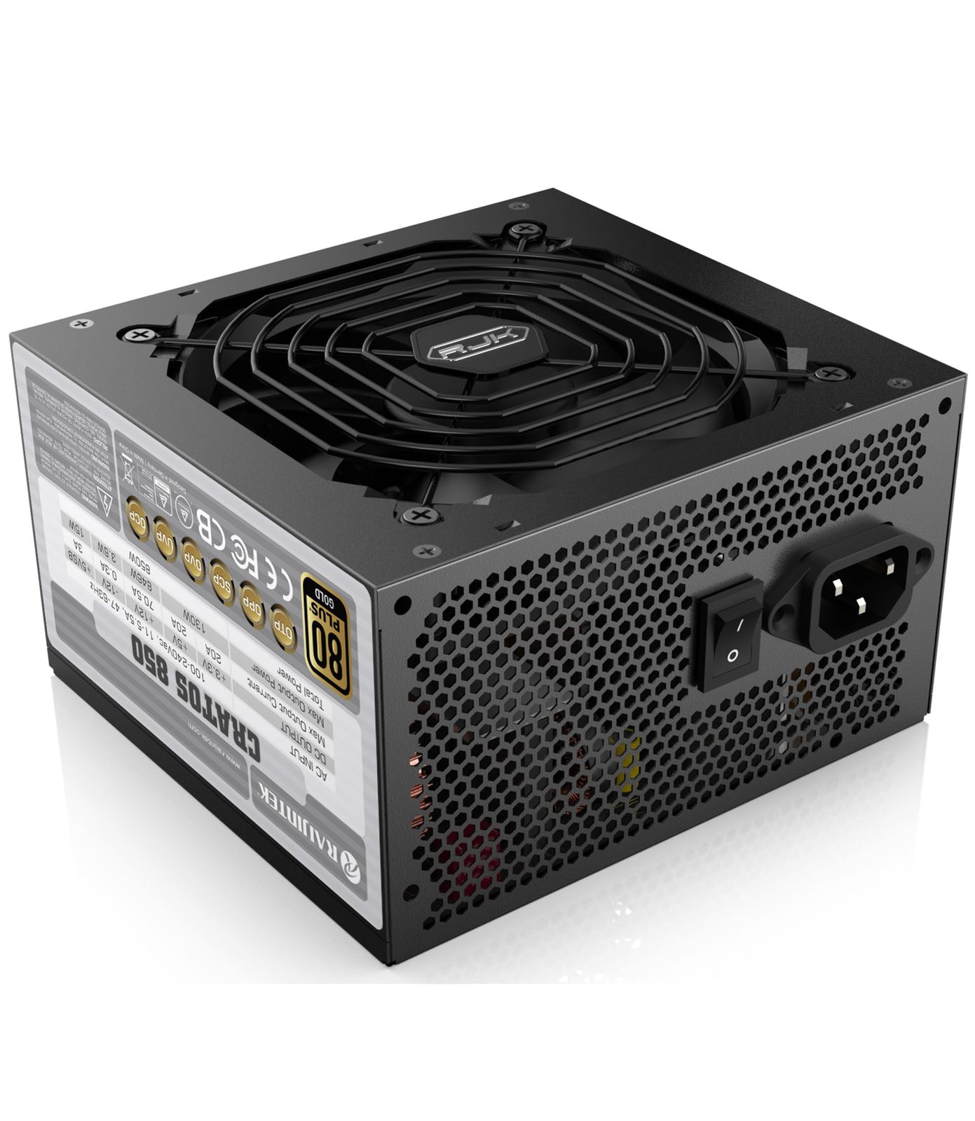RAIJINTEK CRATOS 850 BLACK 電源ユニット ATX3.0|3.1対応 80PLUS G 認証 850W Full Modular 0R30B00007