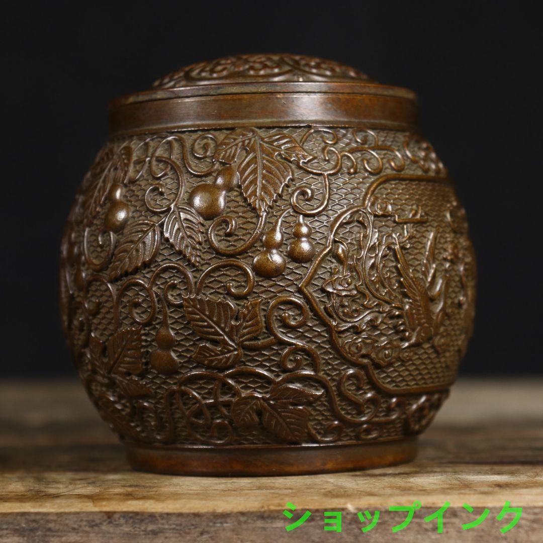 龍鳳香炉 銅器 稀少品 茶道具 重厚 極細工 工芸品 美術品 茶寵の置物 仏事 香炉 銅器 稀少品 茶道具 重厚 極細工 工芸品 美術品 茶寵の置物
