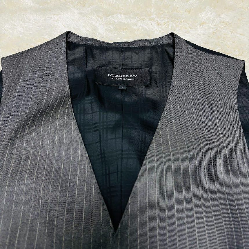 BURBERRY BLACK LABEL ストライプ ベスト・ジレ