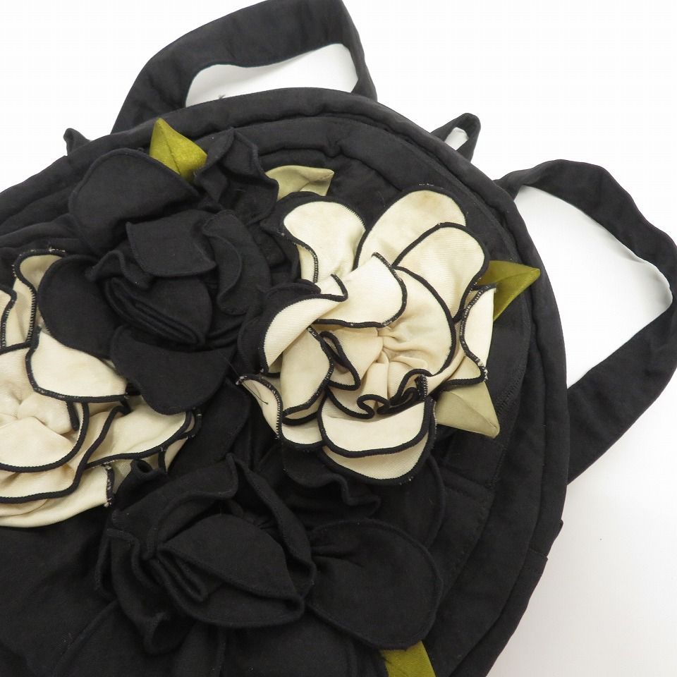 POTECHINO ポテチーノ さえら リュック 花モチーフ ブラック系 869142