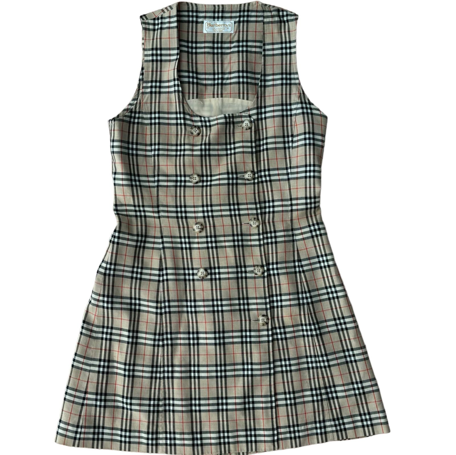 BURBERRYS LONDON バーバリー ノバチェック ひざ丈ワンピース  