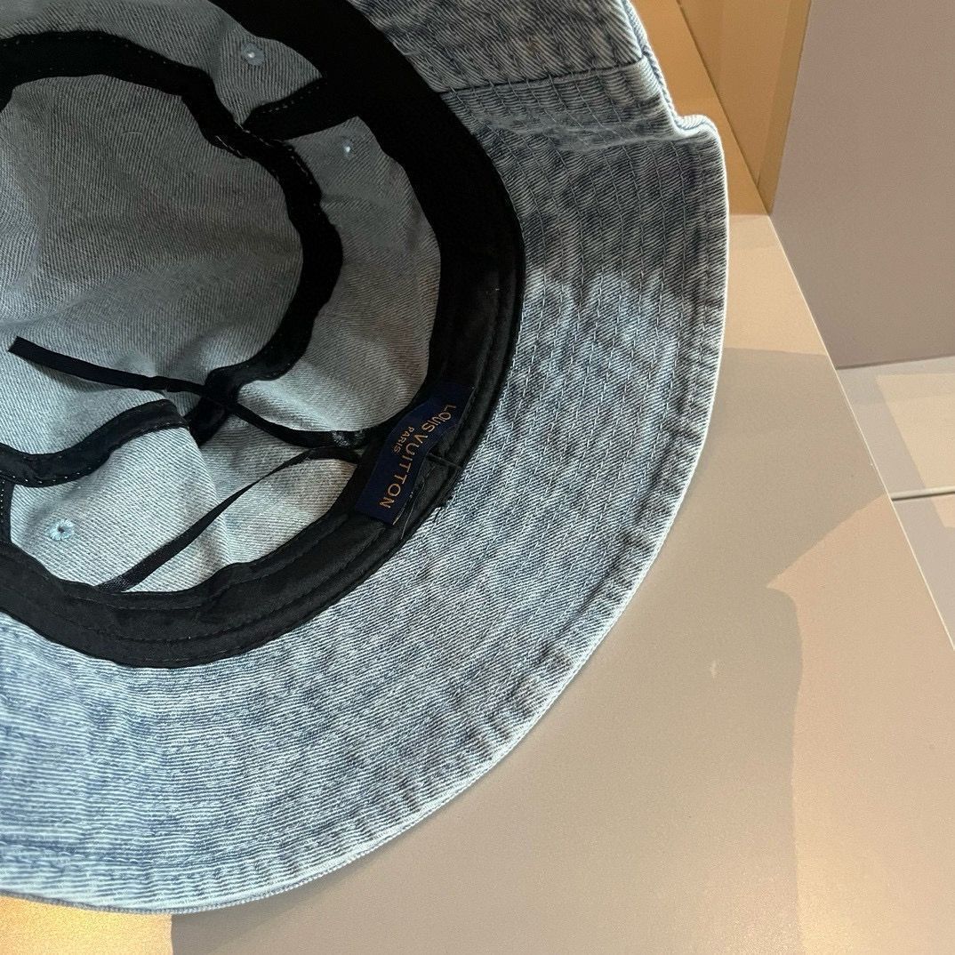 LV のデニムフィッシャーマンハット