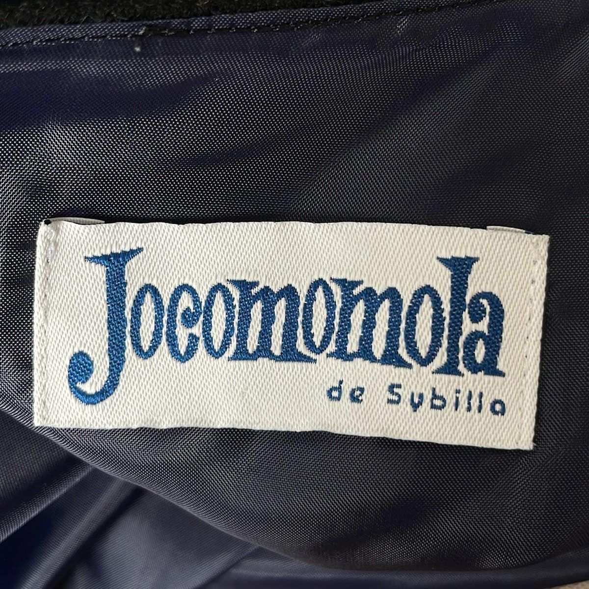 ホコモモラ コットンシルクエンブロイダリーワンピース サイズ40 刺繍 ネイビー ホコモモラ ワンピース サイズ40 XL レディース美品 - 黒