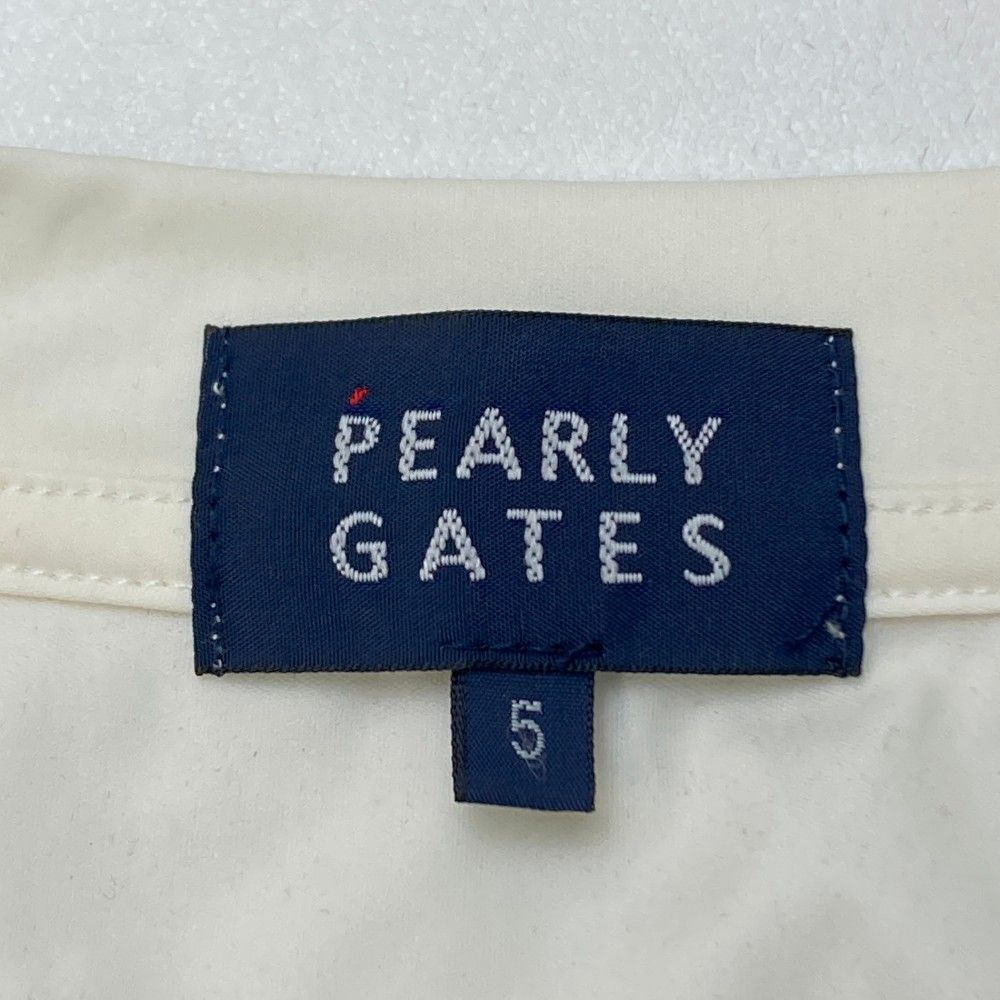 サイズ：5 PEARLY GATES パーリーゲイツ  半袖Tシャツ ロゴプリント  ホワイト系 [240101450200] ゴルフウェア メンズ ストスト サイズ：5 PEARLY GATES パーリーゲイツ 半袖Tシャツ ロゴ