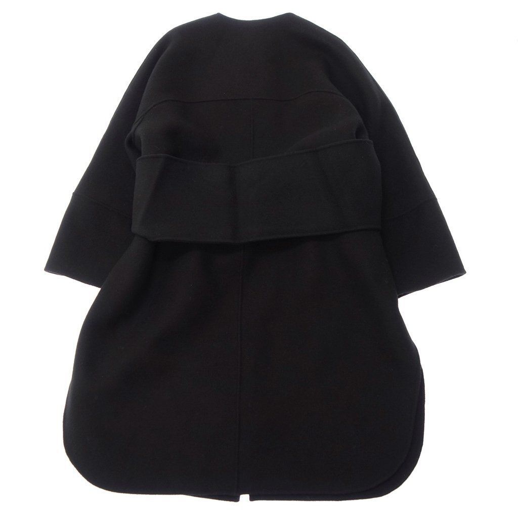 カチ様　ADORE　コート　黒　38サイズ　 美品 ADORE アドーア カシミヤ100% ノーカラーコート 良好 サイズ:38