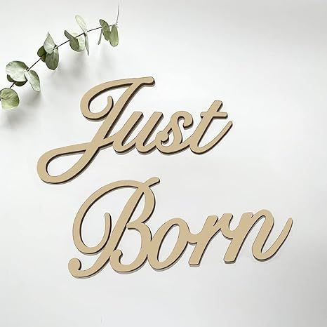 【在庫処分】ニューボーンフォト 新生児Just Born 月齢フォト ウッドレター 出産祝い マンスリーバナー 撮影小物 撮影アイテム 木製 レターバナー ベビー グッズ Born Just ニューボーンフォト 飾り プレート ニューボーンフォト・月齢