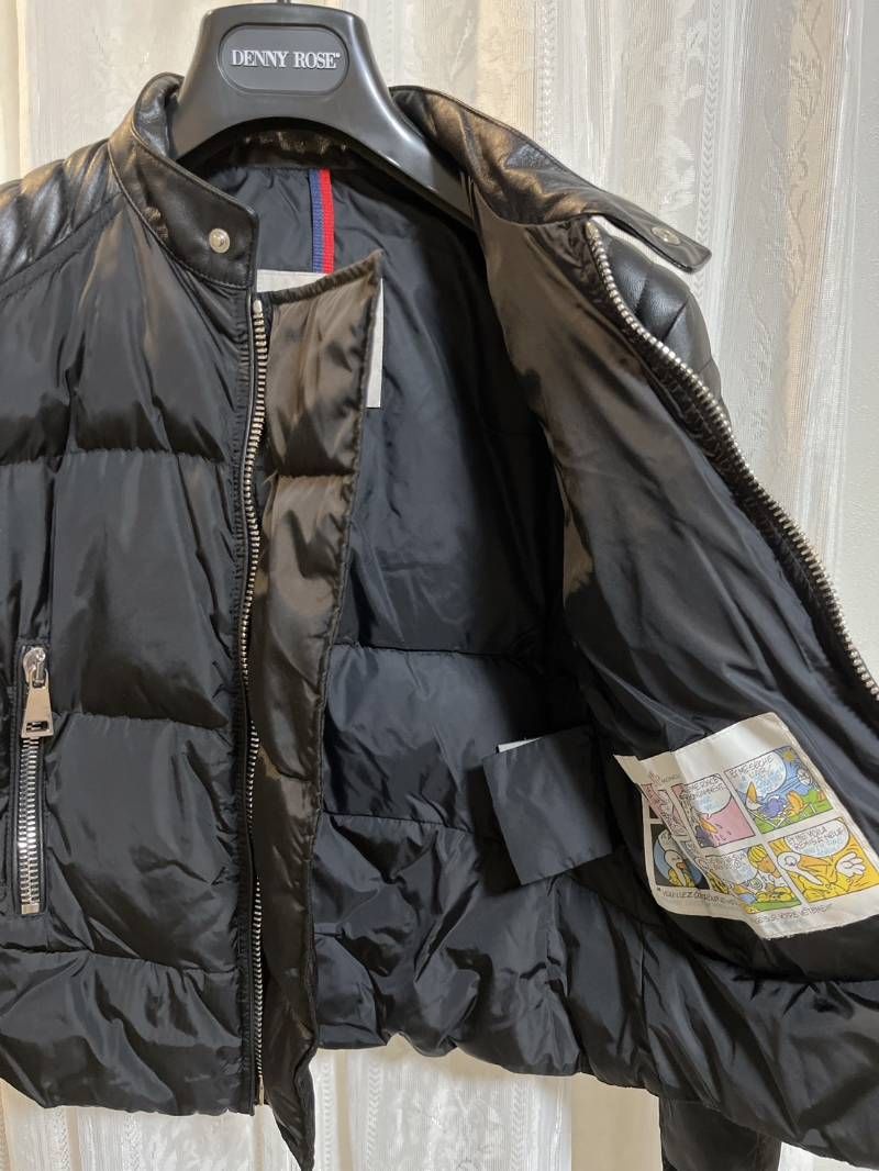 MONCLER KERKYRA ダウンジャケット ライダース レザー サイズ2 MONCLER モンクレール 国内正規品 KERKYRA レザー切替 ライダース