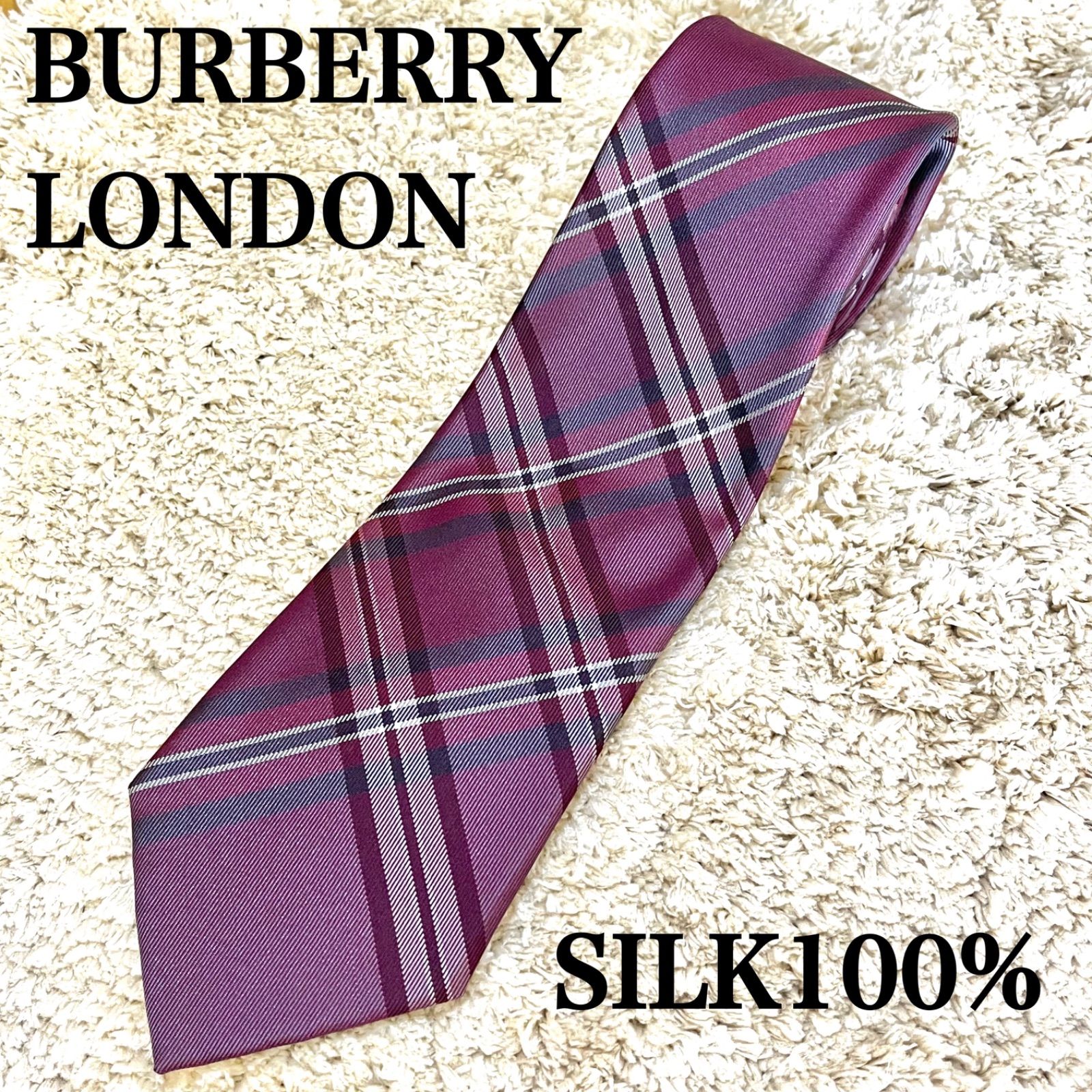 バーバリー BURBERRYS ネクタイ 小紋柄 最高級シルク - ネクタイ