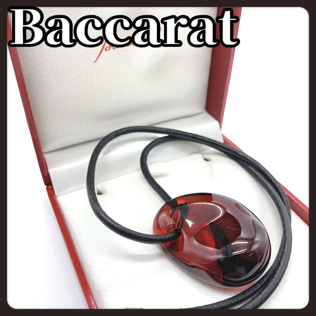 専用⭐︎バカラ　ガレ　ネックレス Baccarat バカラ ガレ ネックレス ペンダント レッド 赤 - メルカリ