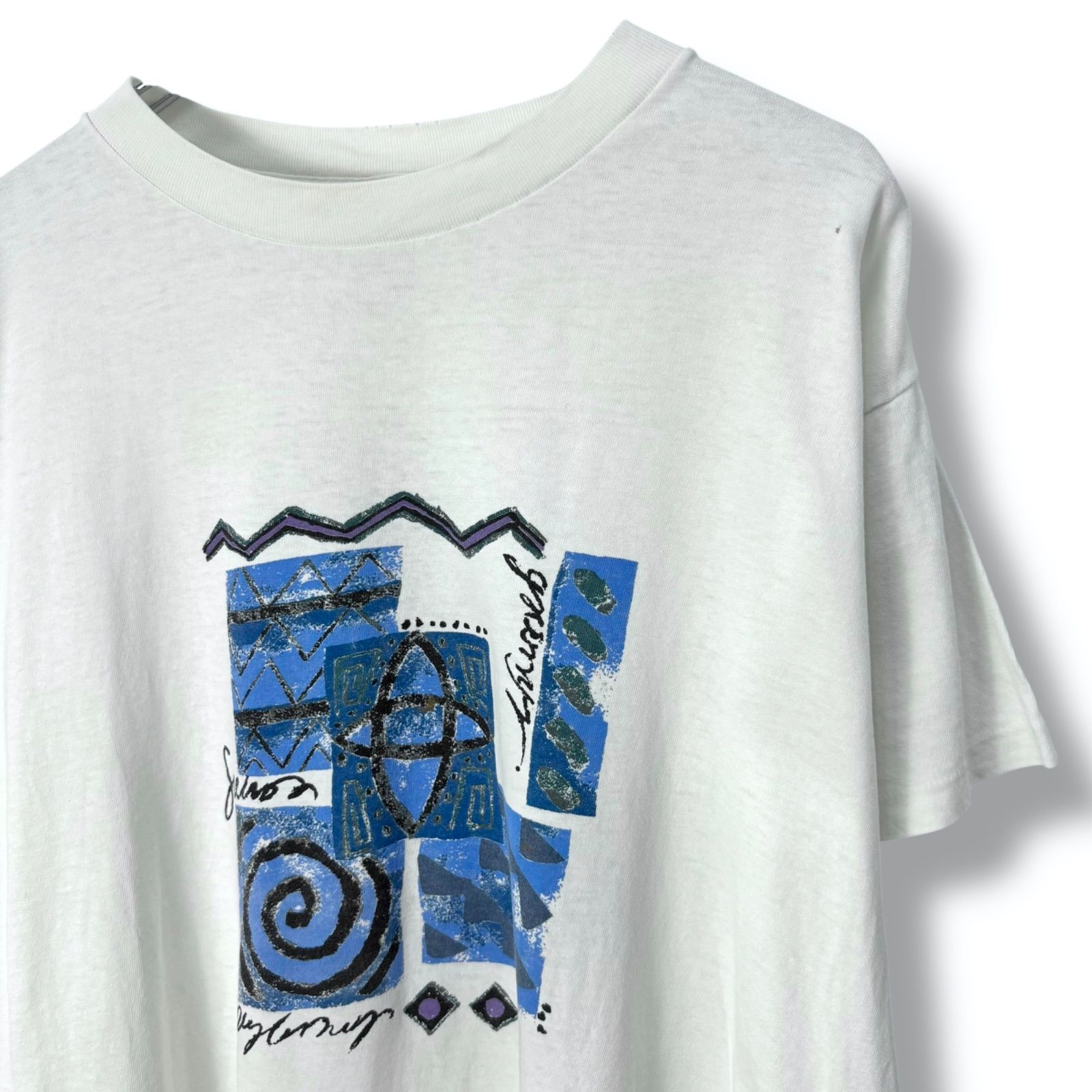 80s-90s Art Print T-Shirt 【M】 80年代 90年代 アート Tシャツ 古着 