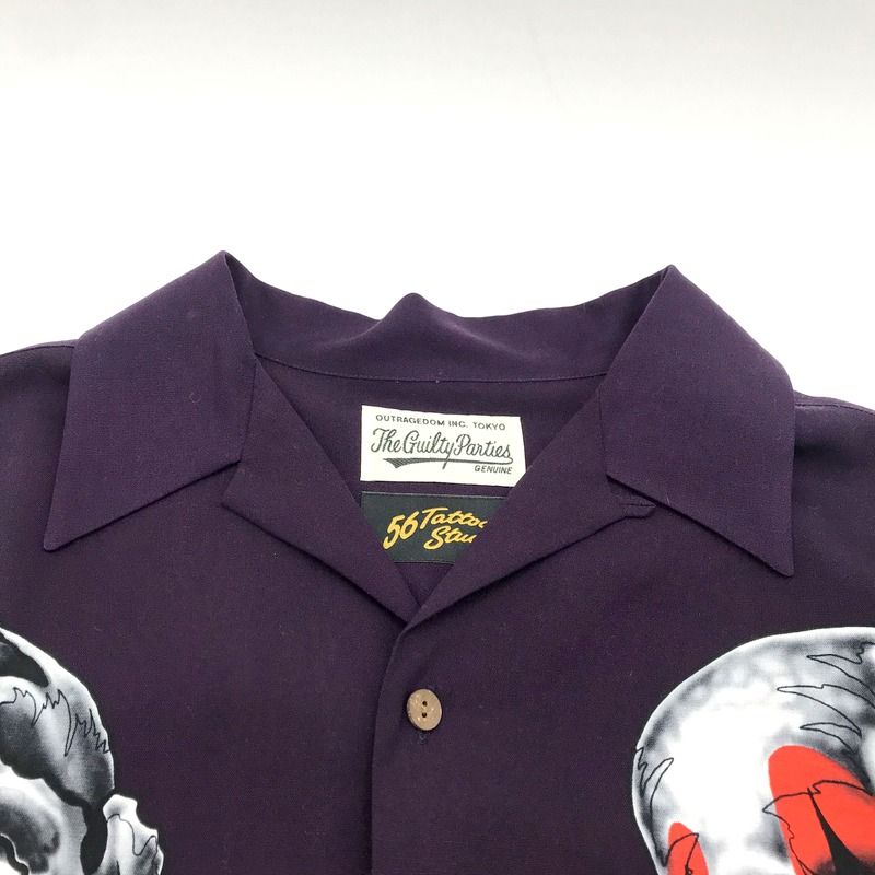 WACKO MARIA 56 TATTOO STUDIO 長袖 ハワイアンシャツ 美品 コラボ 